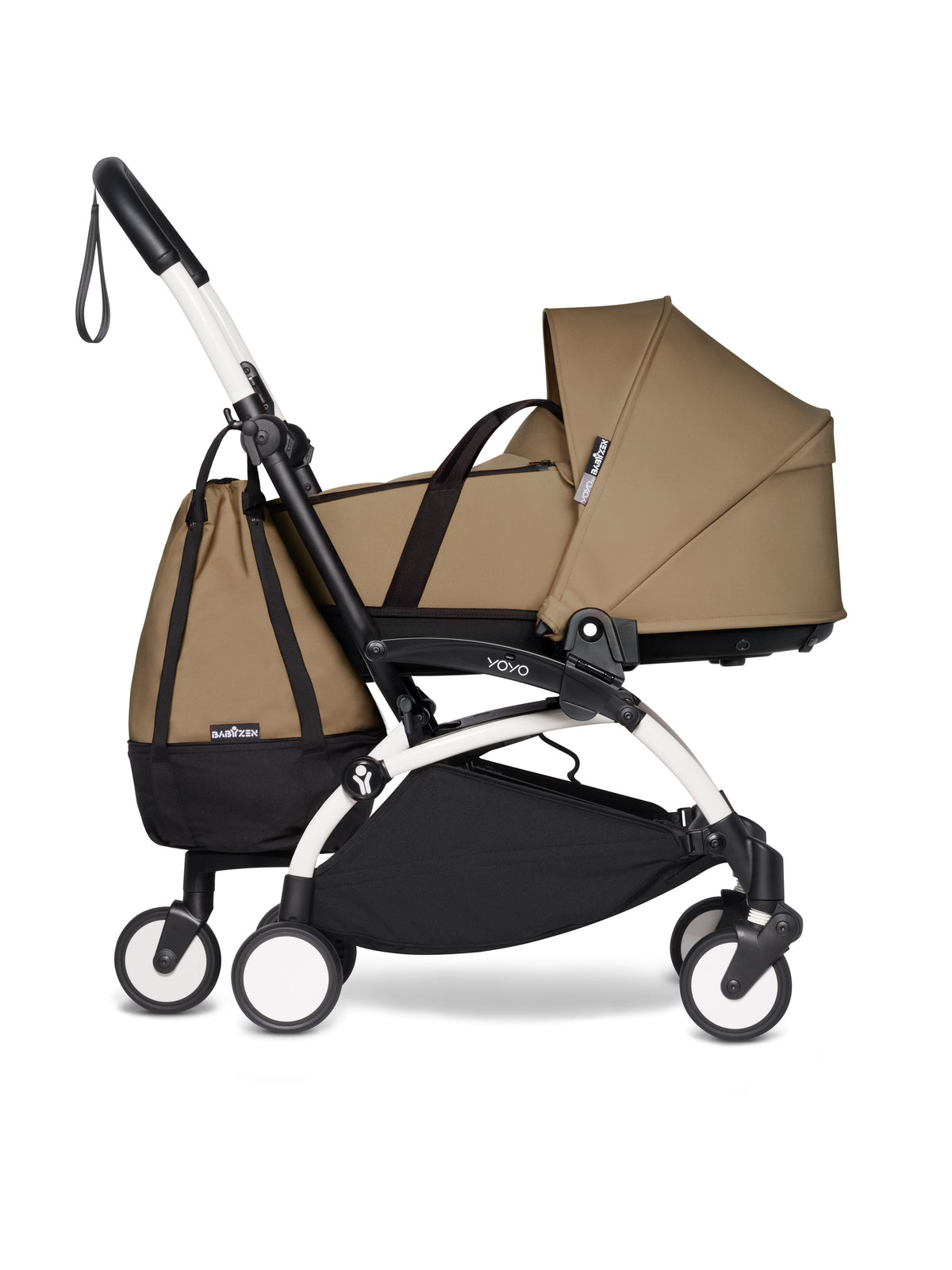 Stokke YOYO tas Toffee met wiel, basis en haakjes