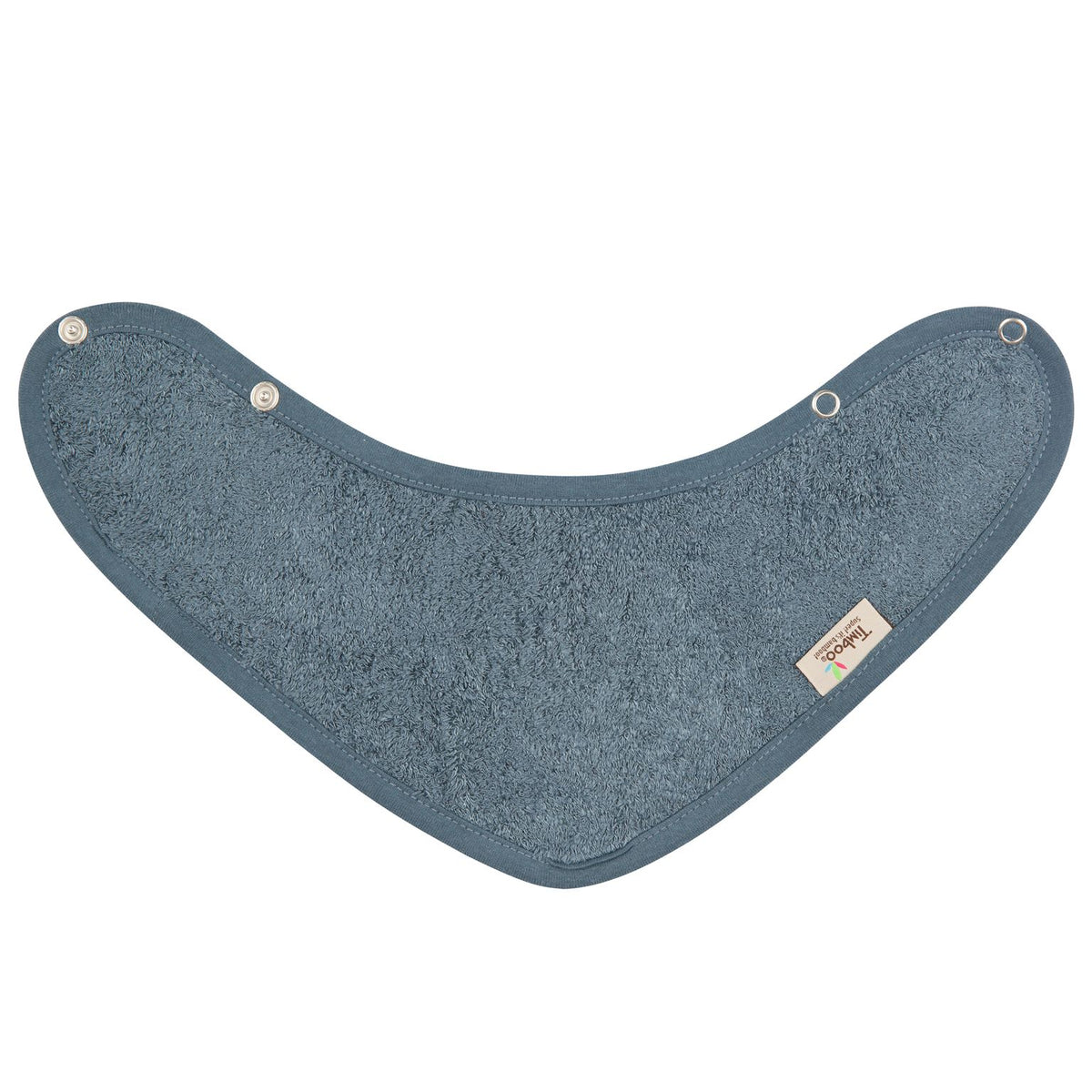 Timboo bandana slab bamboe Marin, vooraanzicht met drukknopen