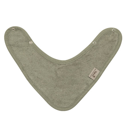 Timboo bandana slab bamboe Whisper Green, vooraanzicht met drukknopen