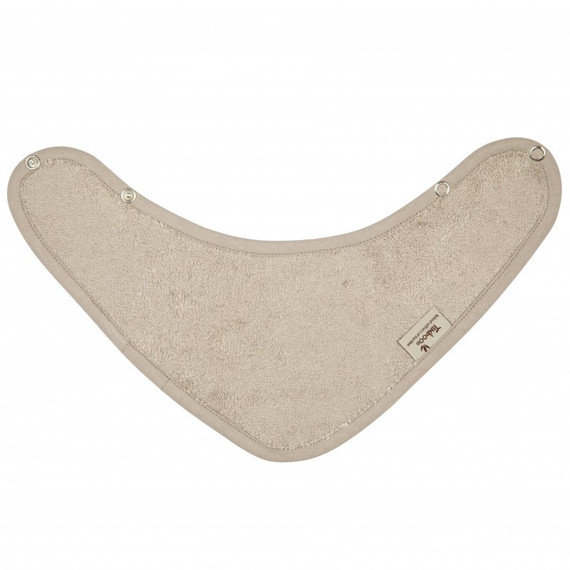 Timboo bandana slab dubbele laag Feather Grey, kwijlsjaaltje van bamboebadstof