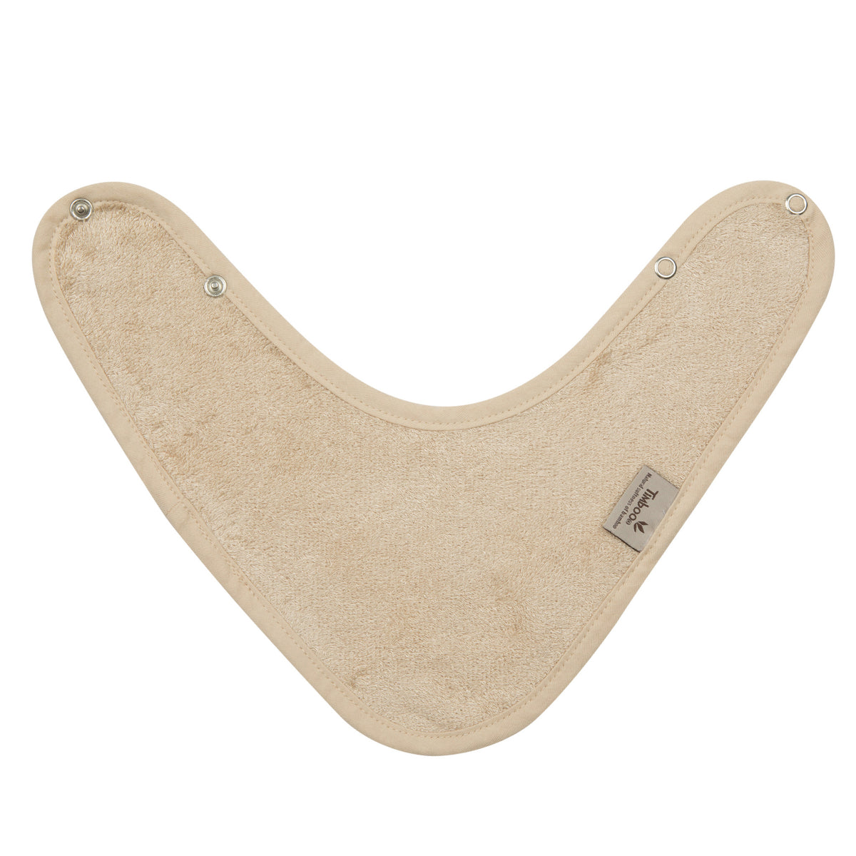 Timboo bandana slab dubbele laag Frosted Almond, kwijlsjaaltje van bamboebadstof