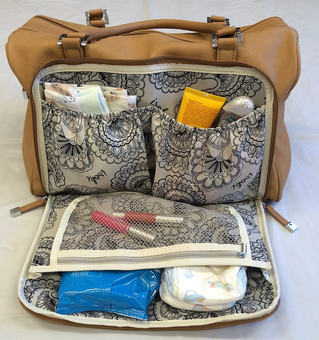 Isoki Luiertas double zip Chestnut Redwood - DE GELE FLAMINGO - Kids concept store 