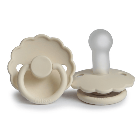 Frigg Daisy Siliconen Fopspeen 0-6M Rond Cream