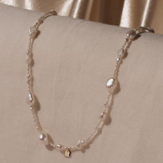 Galore Gepersonaliseerde Ketting Mixed Pearls | Goud Women