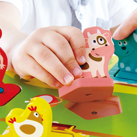 HAPE Houten Inlegpuzzel met geluid | Farmyard
