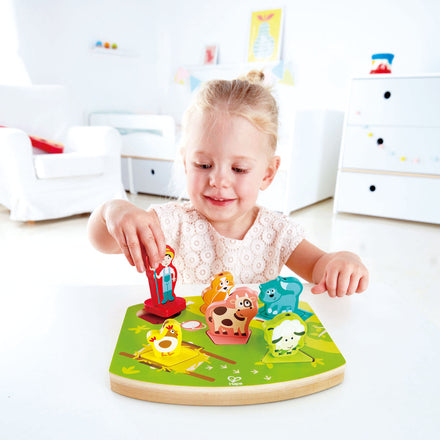HAPE Houten Inlegpuzzel met geluid | Farmyard