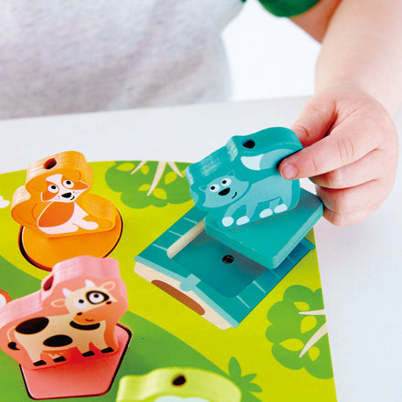 HAPE Houten Inlegpuzzel met geluid | Farmyard