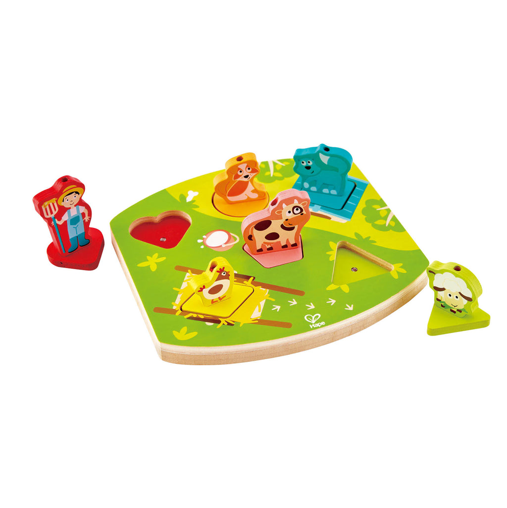 HAPE Houten Inlegpuzzel met geluid | Farmyard