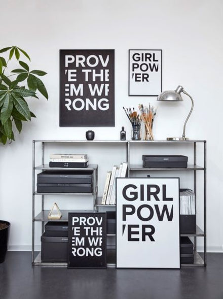 * I love my type poster 50x70cm - I love you - Grey