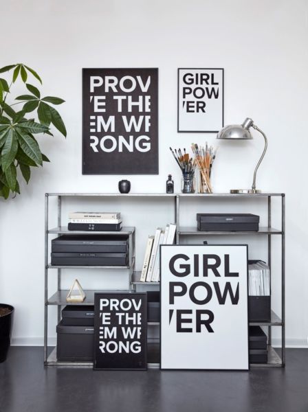 * I love my type poster 50x70cm - I love you - Grey