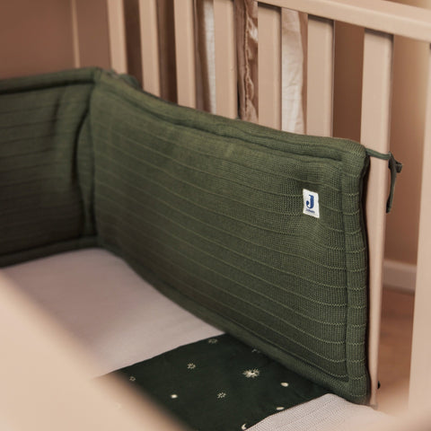 Jollein Box/bedomrander 35x180cm | Pure Knit Leaf Green