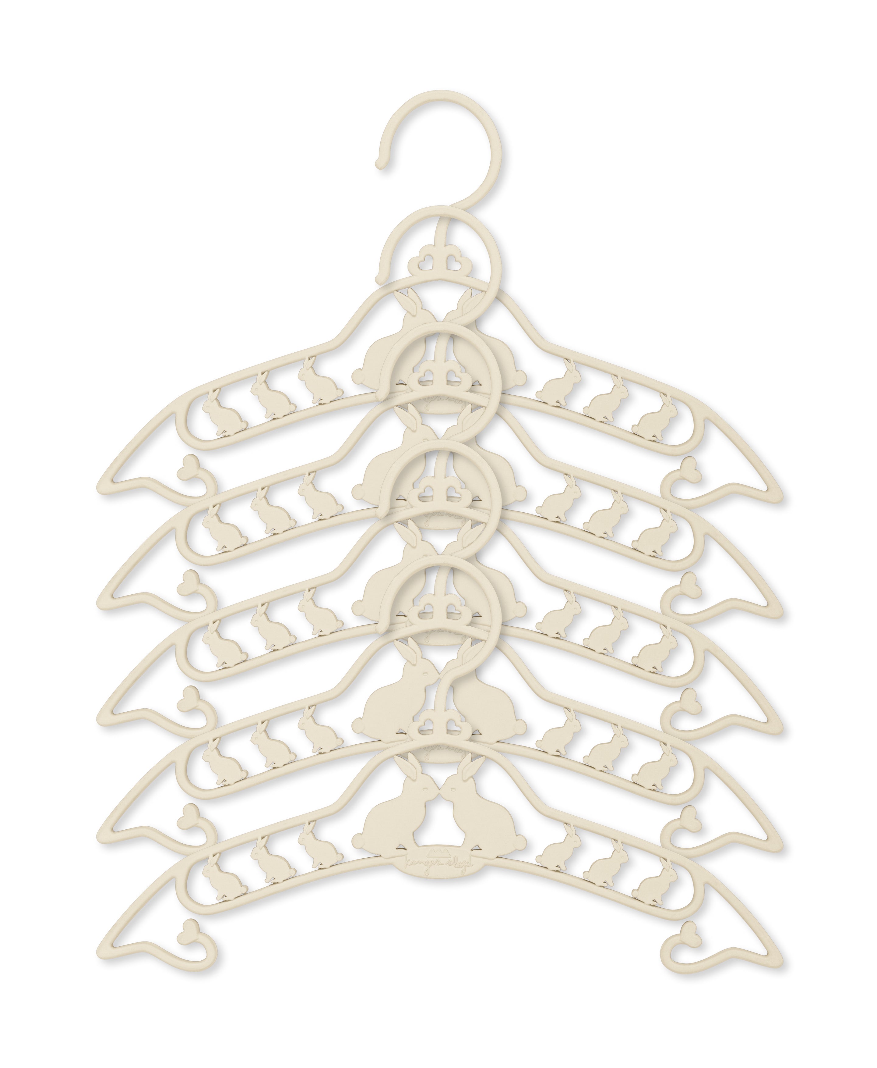 * Konges Sløjd 5 Pack Kids Kledinghangers Bunny | Creme