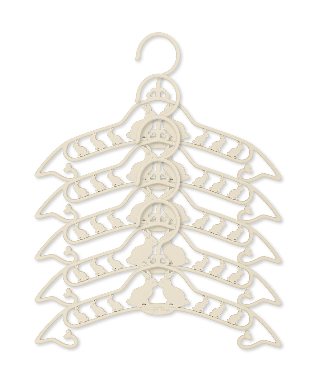 * Konges Sløjd 5 Pack Kids Kledinghangers Bunny | Creme