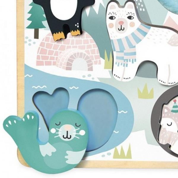 * Vilac Houten tactiele voelpuzzel Ice