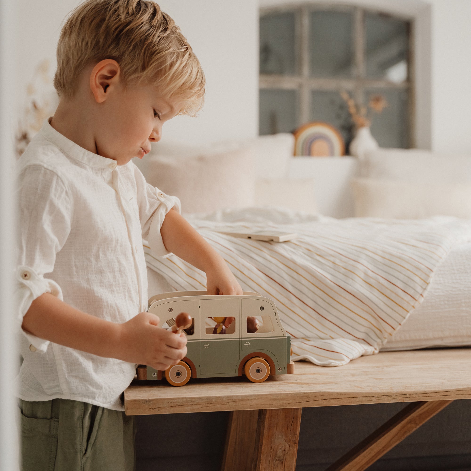 Jouet à Tirer Petit Cerf Little Dutch – Chariot En Bois, Peluche Douce – Pour Enfants à Partir De 18 Mois - 5
