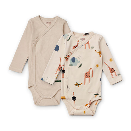 *  Liewood Hali Body Longsleeve 2-pack | Safari Sandy Mix