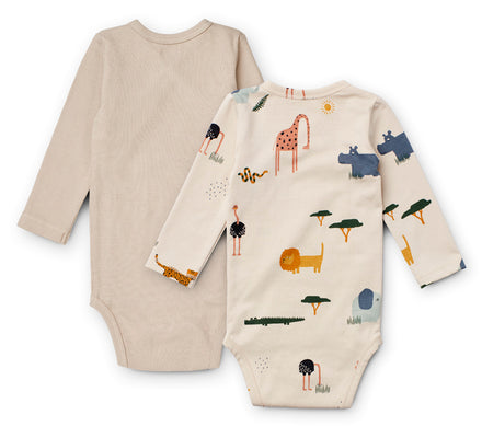 *  Liewood Hali Body Longsleeve 2-pack | Safari Sandy Mix