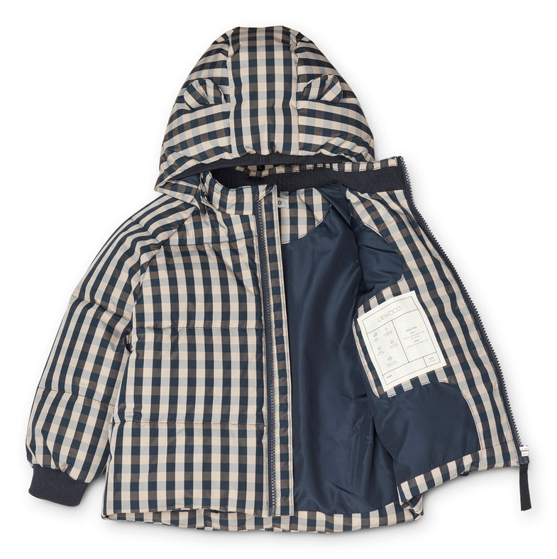 Liewood Polle Puffer Jacket | Check / Midnight Navy Multi Mix  *