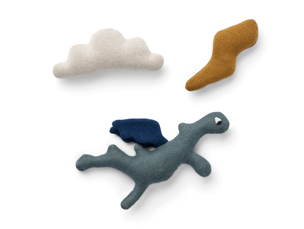 * Liewood Carson Knitted Bell Teddy | Dragon Multi Mix