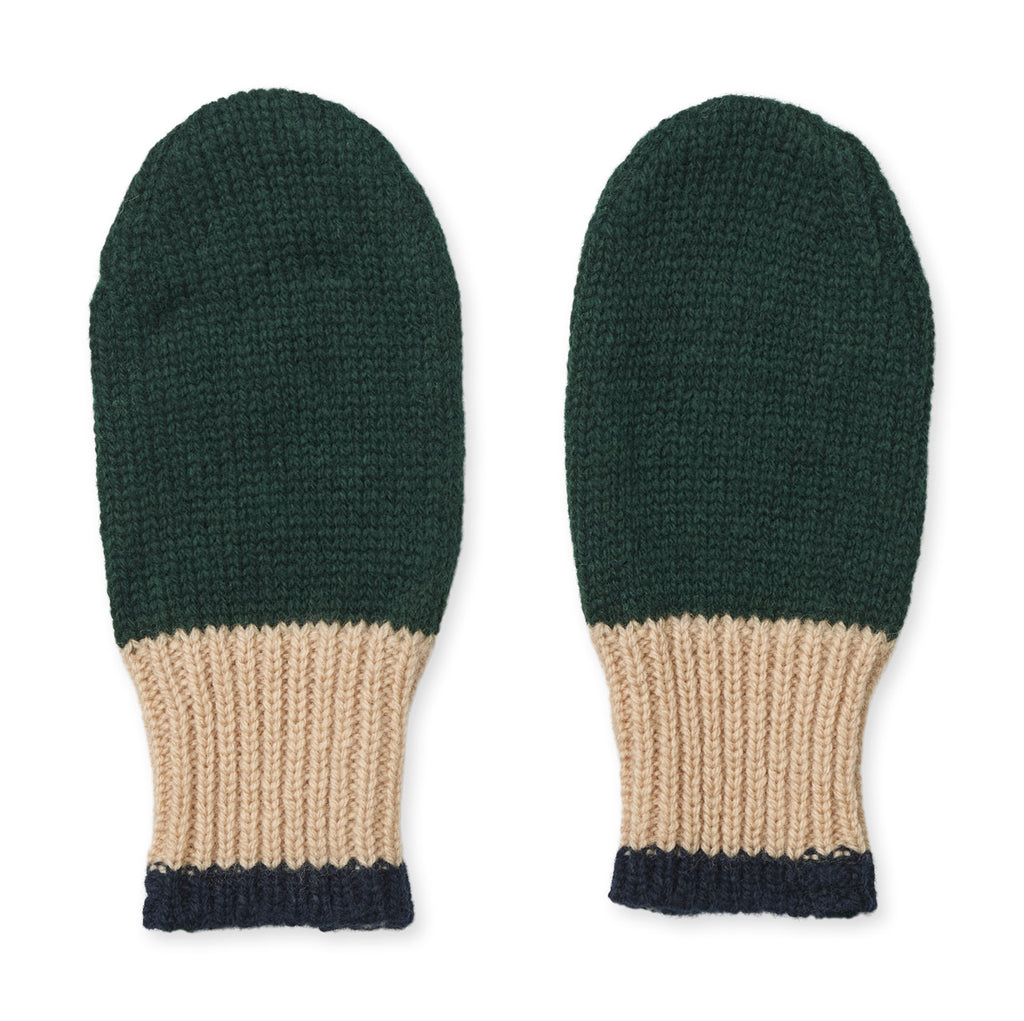 *  Liewood Pipi Mittens | Hunter Green Mix