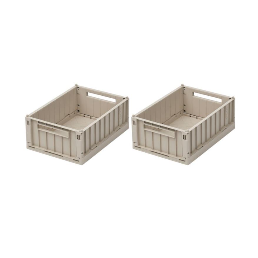 Liewood Weston Storage Box 2 Pack Small Sand
