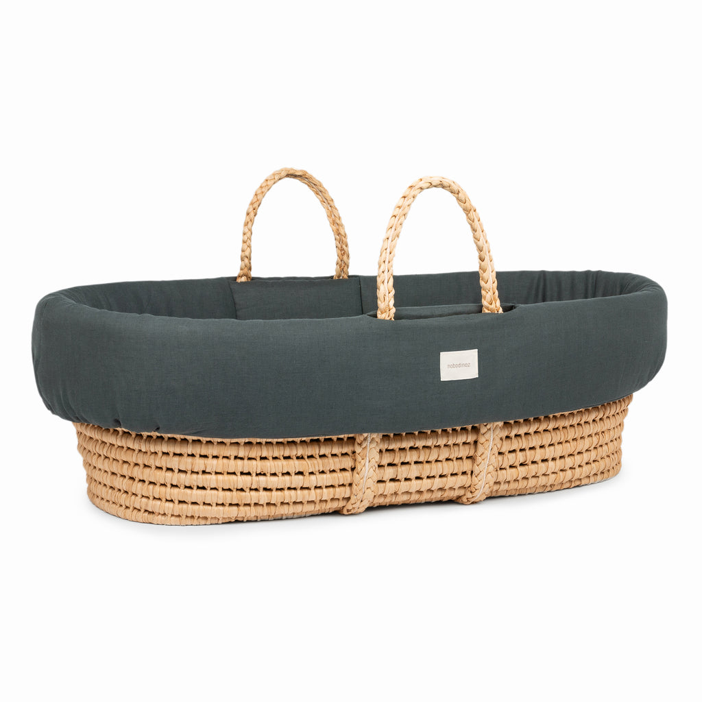 * Nobodinoz Padded Moses Cover Lin Français Green Blue