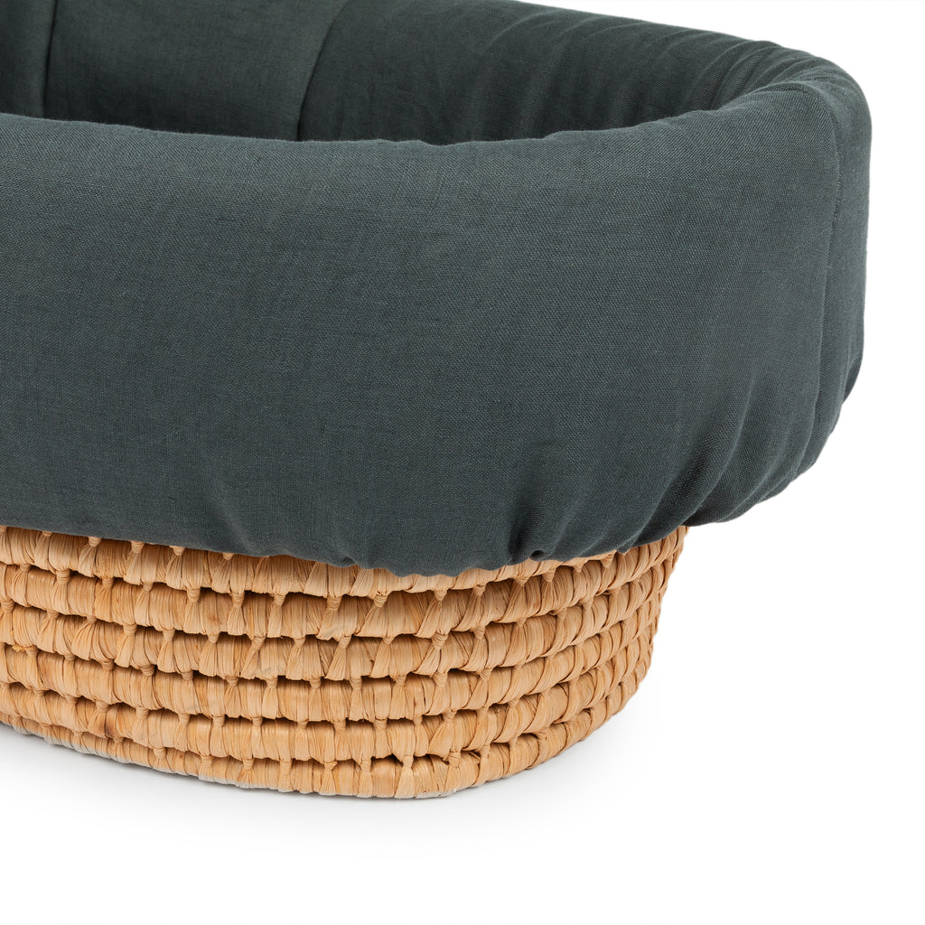 * Nobodinoz Padded Moses Cover Lin Français Green Blue