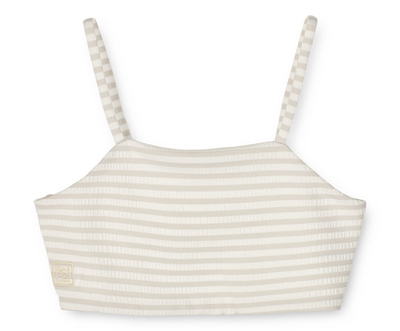Liewood Lucette Seersucker Bikini | Stripes Crisp white / Sandy  *