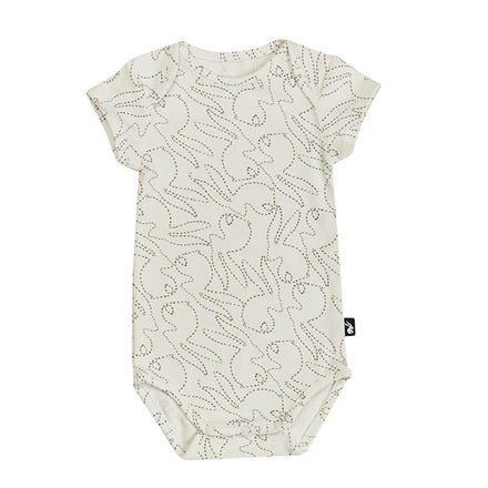 * Mies & Co Bodysuit Romper Korte Mouw | Stitched Bunny