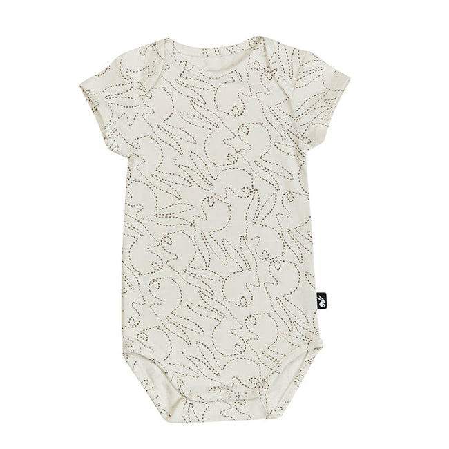 * Mies & Co Bodysuit Romper Korte Mouw | Stitched Bunny