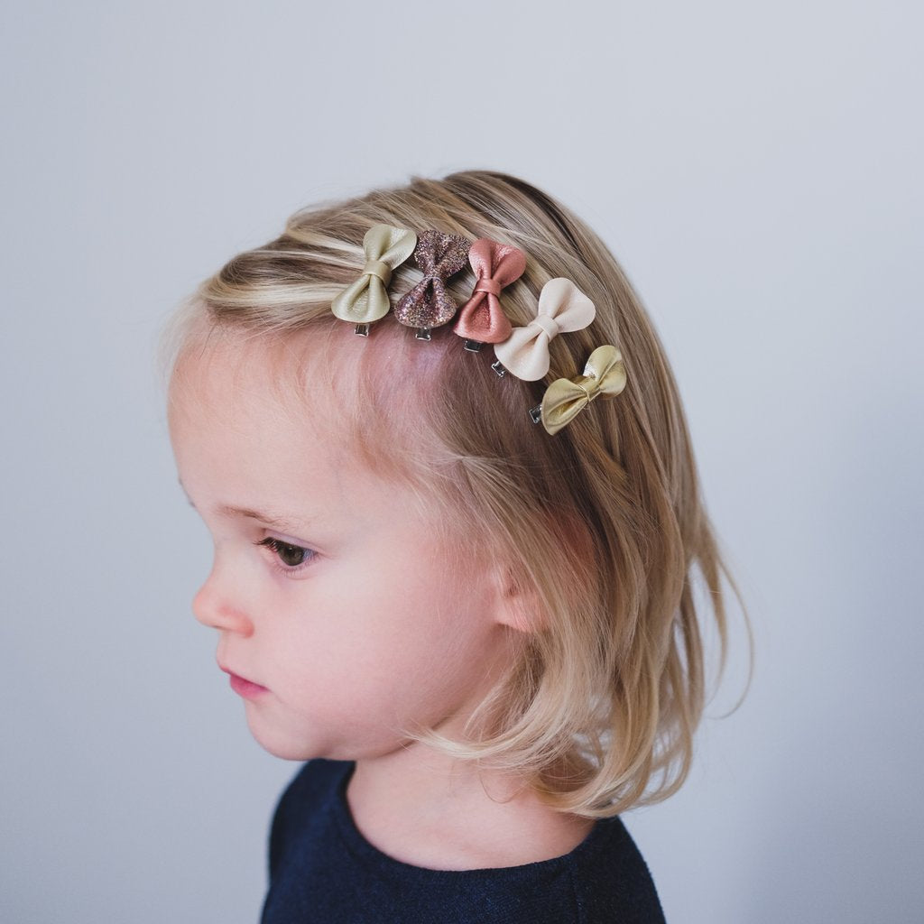 * Mimi & Lula set 5 mini alligator strik haarspeldjes | Martha pink