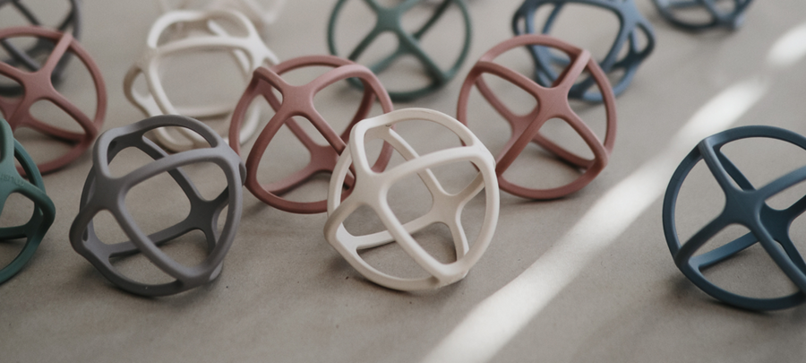 Mushie Siliconen Bijtring | Ball Woodchuck