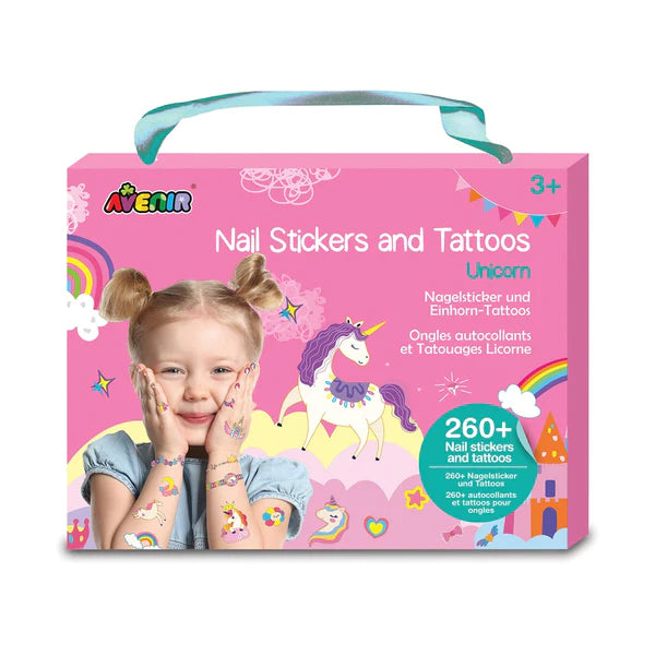 Avenir Set Nail Stickers + Tattoos | Unicorns