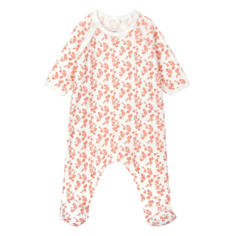 Petit Bateau Baby Pyjama Met Voetjes I Flowers *