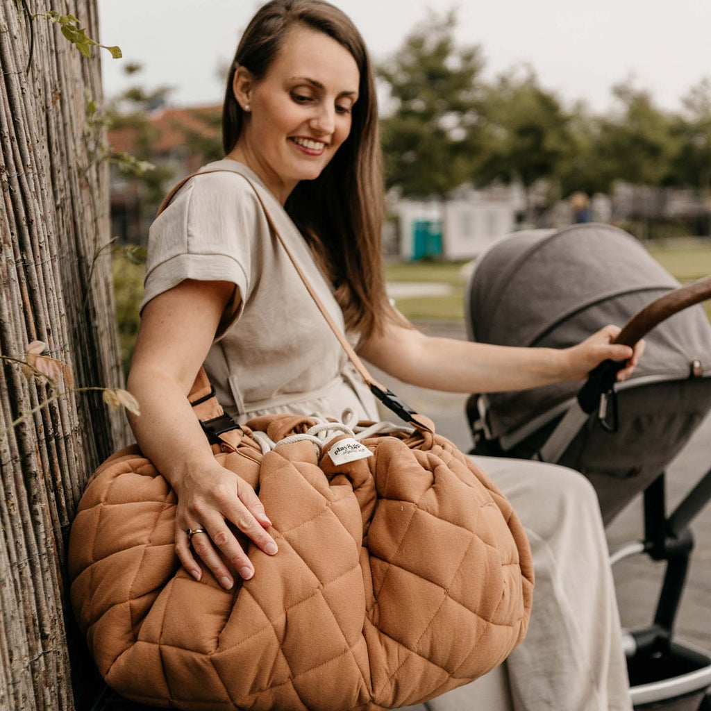 Play And Go Opbergzak Speelmat Organic | Tawny Brown