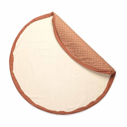 Play and go Opbergzak Organic | speelmat Grid Brown