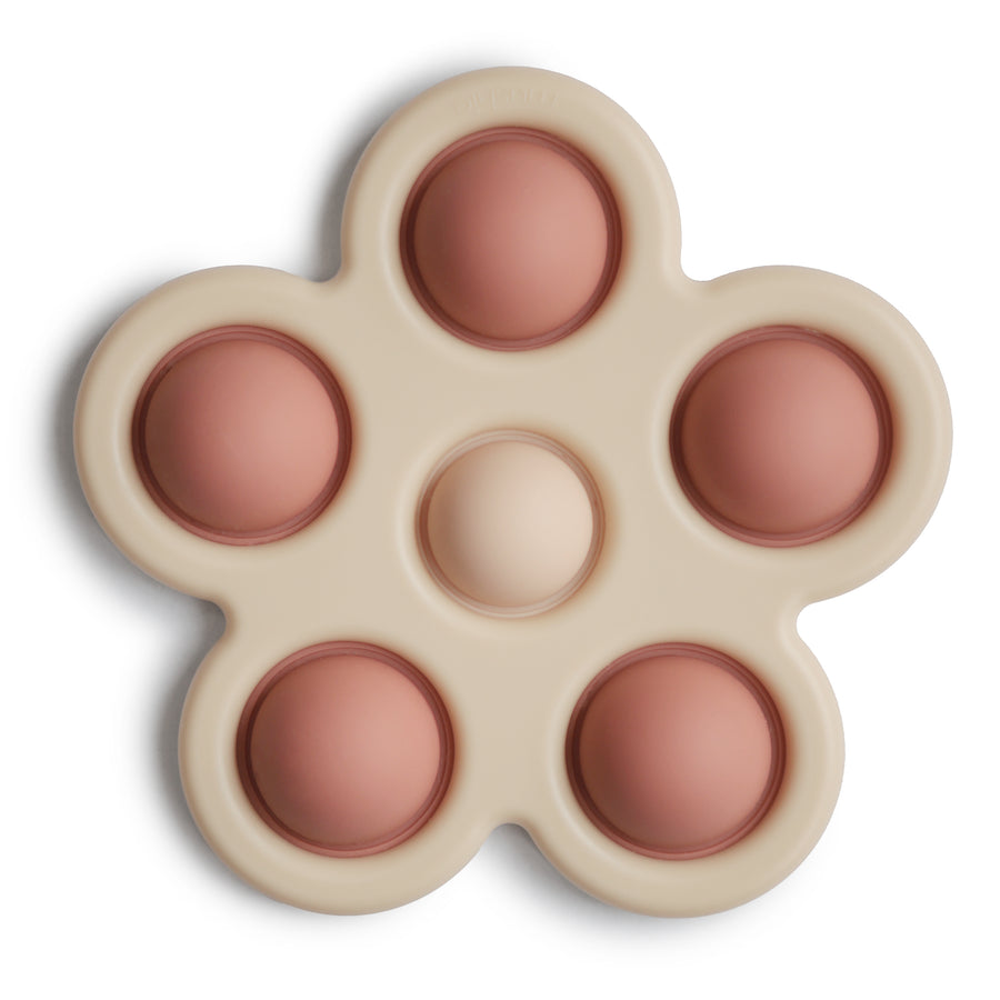 Mushie Bijtspeeltje Flower Press Toy | Rose
