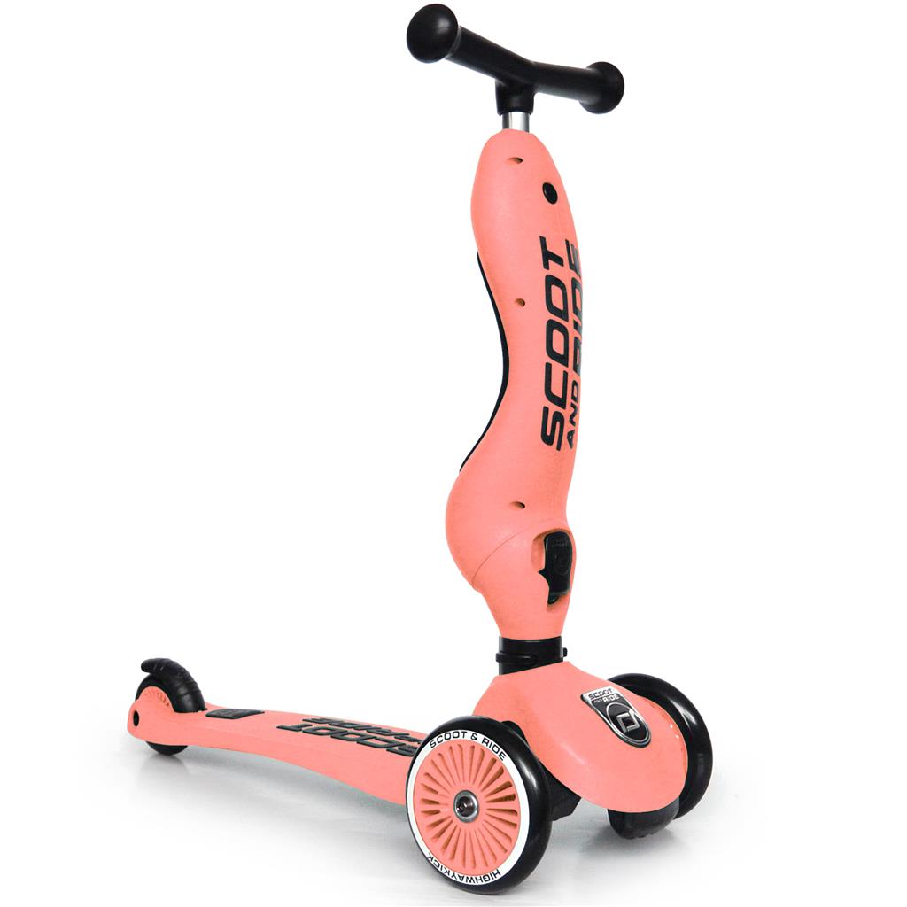 Scoot and Ride Highwaykick 1 step en loopfiets in Peach