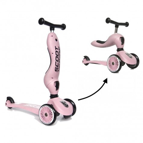 Scoot and Ride Highwaykick 1 step en loopfiets in Rose