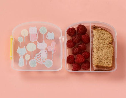SugarBooger Sandwich Box Met Vakjes | Flamingo