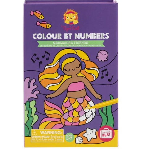 Tiger Tribe meeneem Colour By Numbers Mermaids +4 jaar