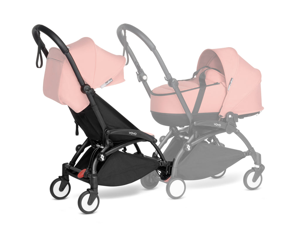* Stokke® YOYO Connect Lichte Dubbele Plooibuggy | Zwart Zonder Kap