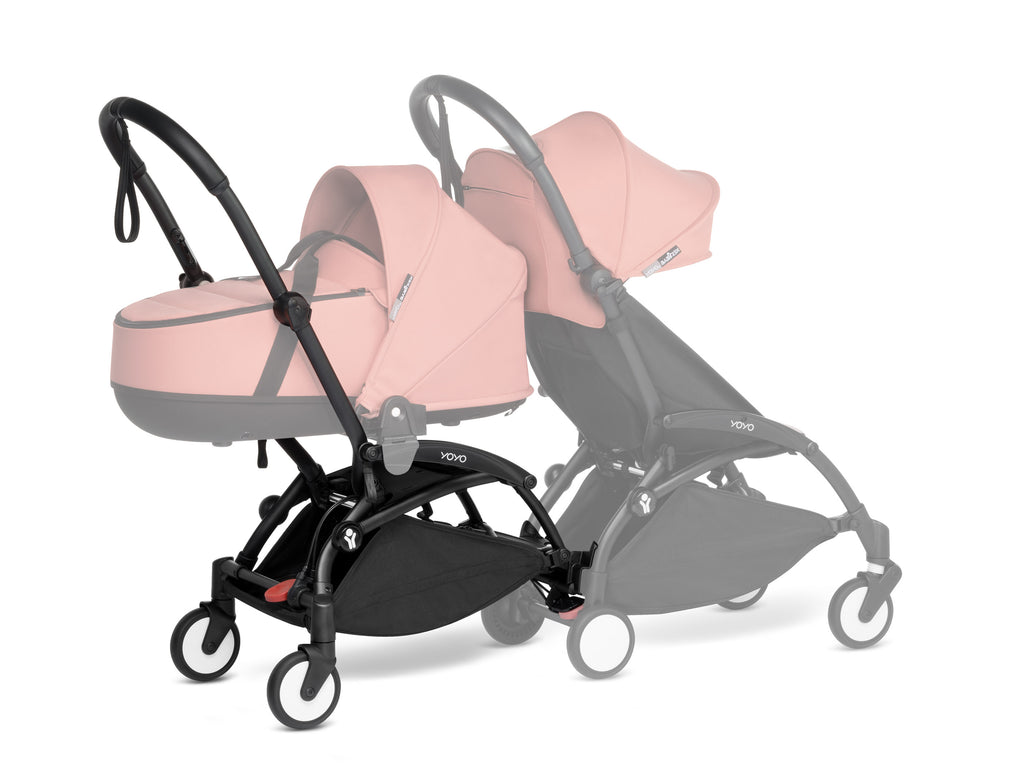 * Stokke® YOYO Connect Lichte Dubbele Plooibuggy | Zwart Zonder Kap