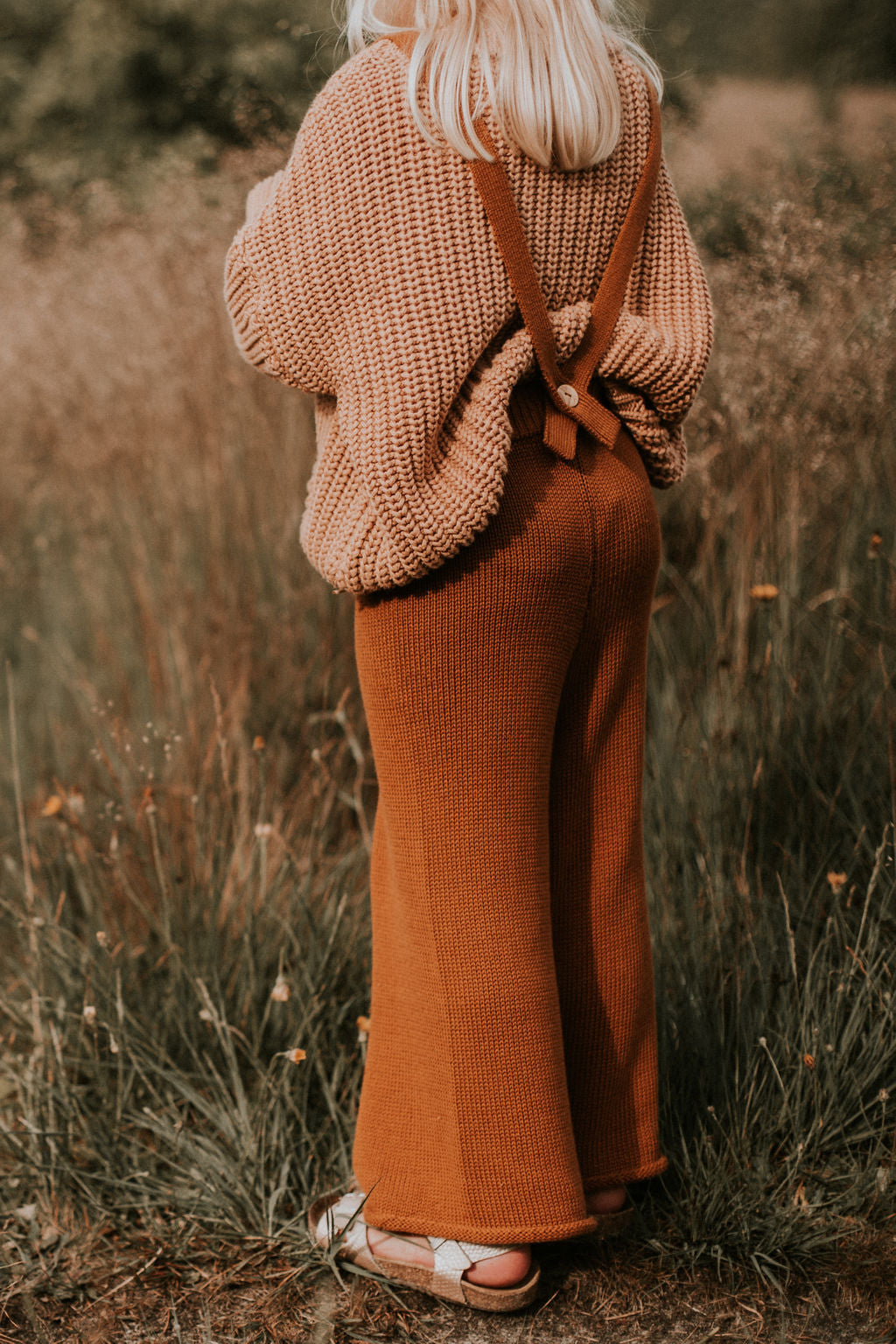 * Yuki Chunky Knit Trousers | Rust