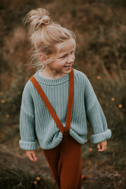 * Yuki Chunky Knit Trousers | Rust