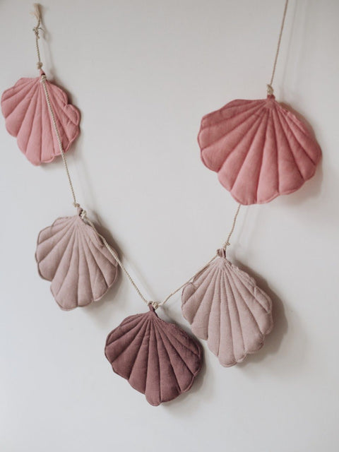 Moi Mili Linen Shell Garland Deco Slinger | Pink