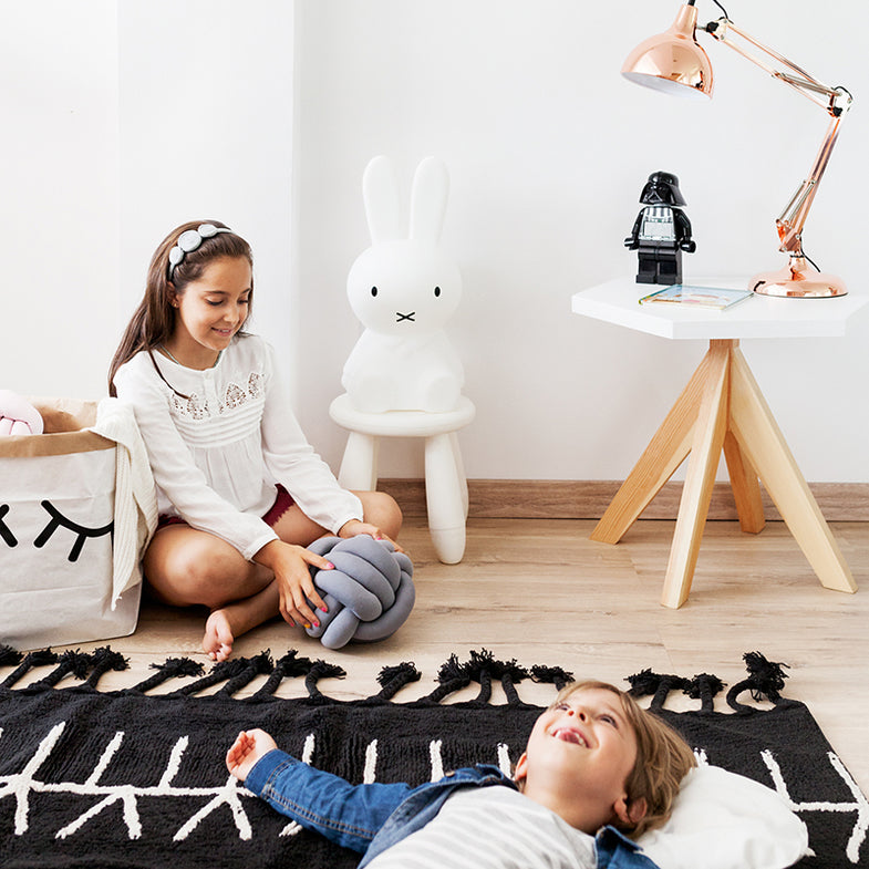 Lorena Canals machinewasbaar tapijt 140x200cm Bereber Black - DE GELE FLAMINGO - Kids concept store 