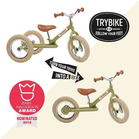 Trybike Steel loopfiets - Vintage Green