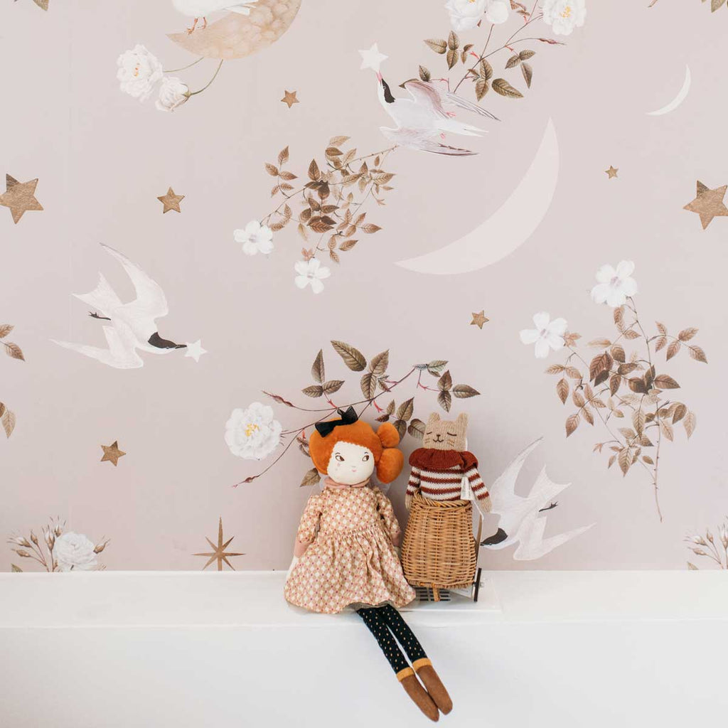 Dekornik Behang I Birds In The Night Sky