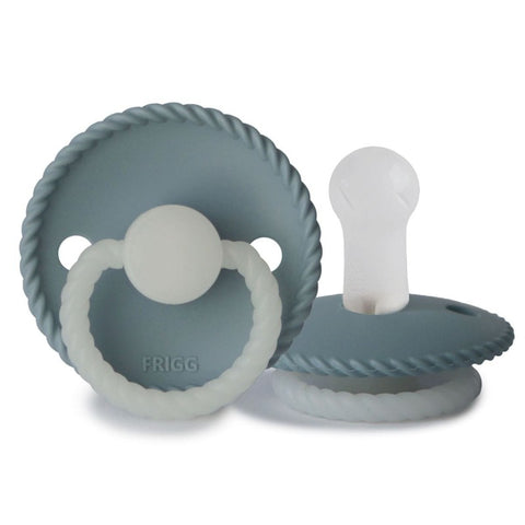 Frigg Rope Siliconen Fopspeen 6+M Rond Stone Blue Night
